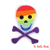 Rainbow Pirates Iron On Embroidered Patch